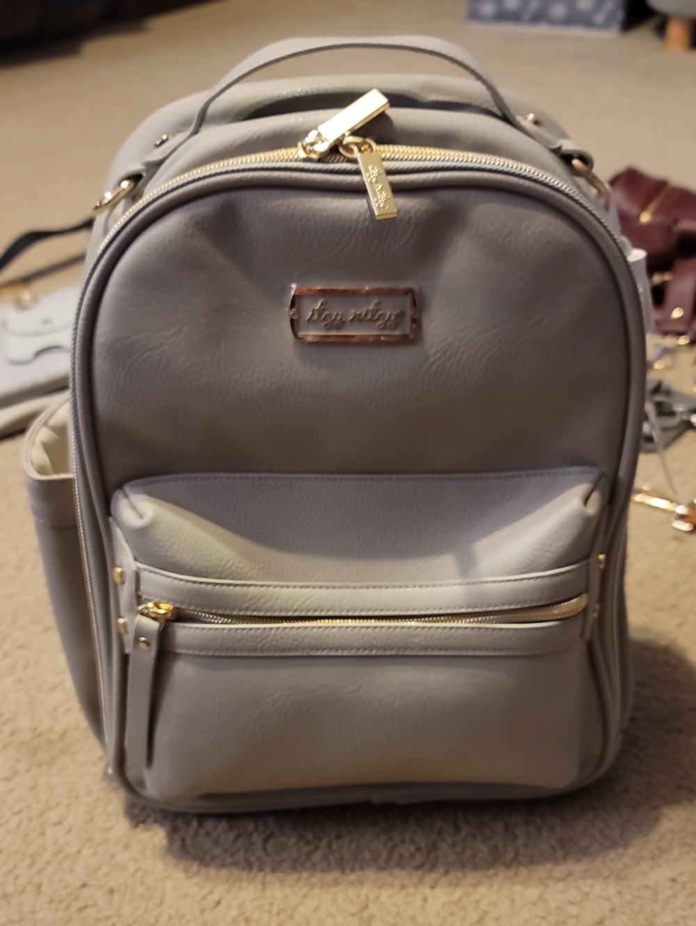 NWT Itzy Ritzy Gray Mini Backpack - HARD TO FIND